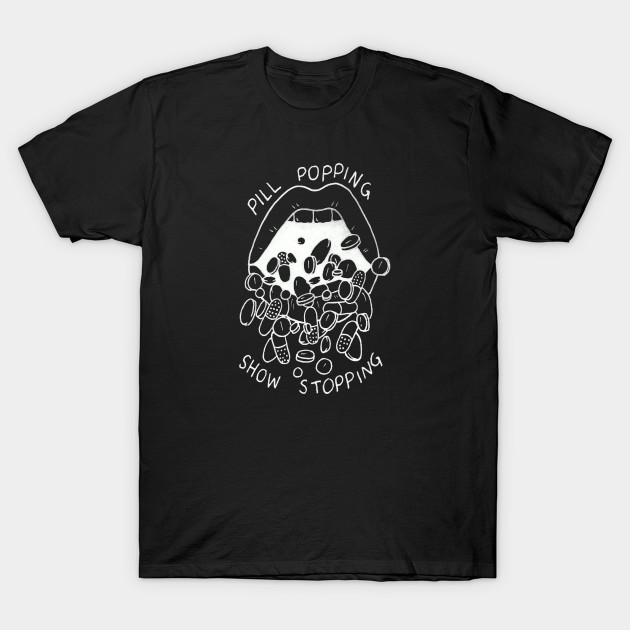 Pill Popping (Black) T-Shirt-TOZ